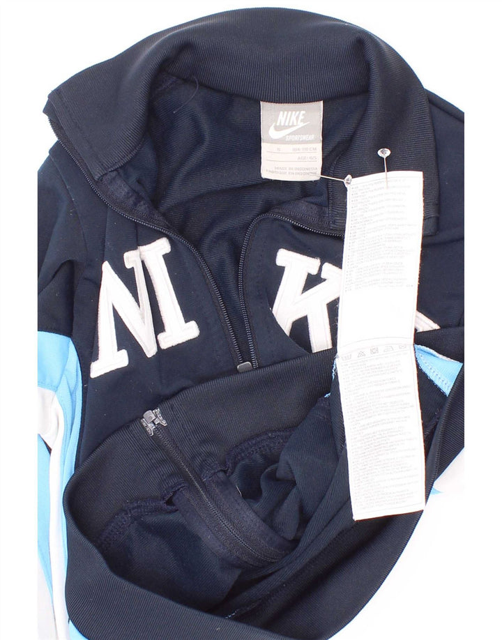 Nike - Chaqueta de chándal para niño, 4-5 años, talla pequeña, color azul marino