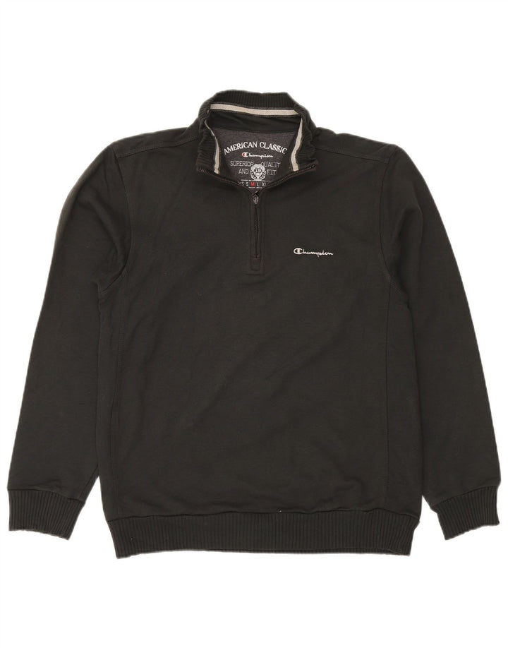 Champion Sudadera Classics Con Cremallera Y Cuello Jersey De Algodón Negro Mediano Hombre