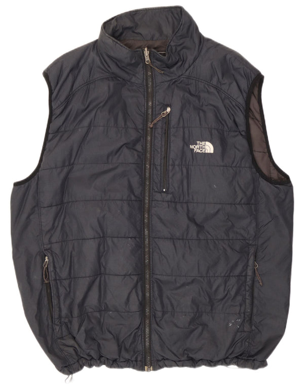 The North Face Chaleco acolchado con cremallera para hombre UK 42 XL Poliéster negro