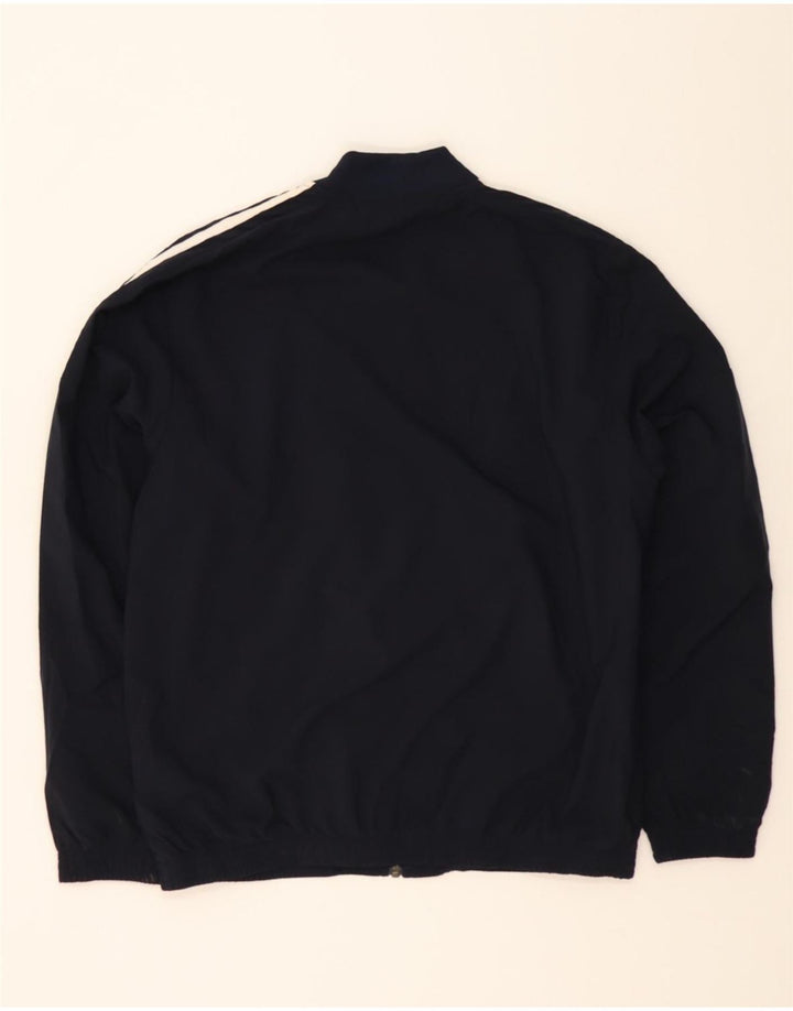ADIDAS Mens Tracksuit Top Jacket Medium Navy Blue Polyester Vintage Adidas and Second-Hand Adidas from Messina Hembry 