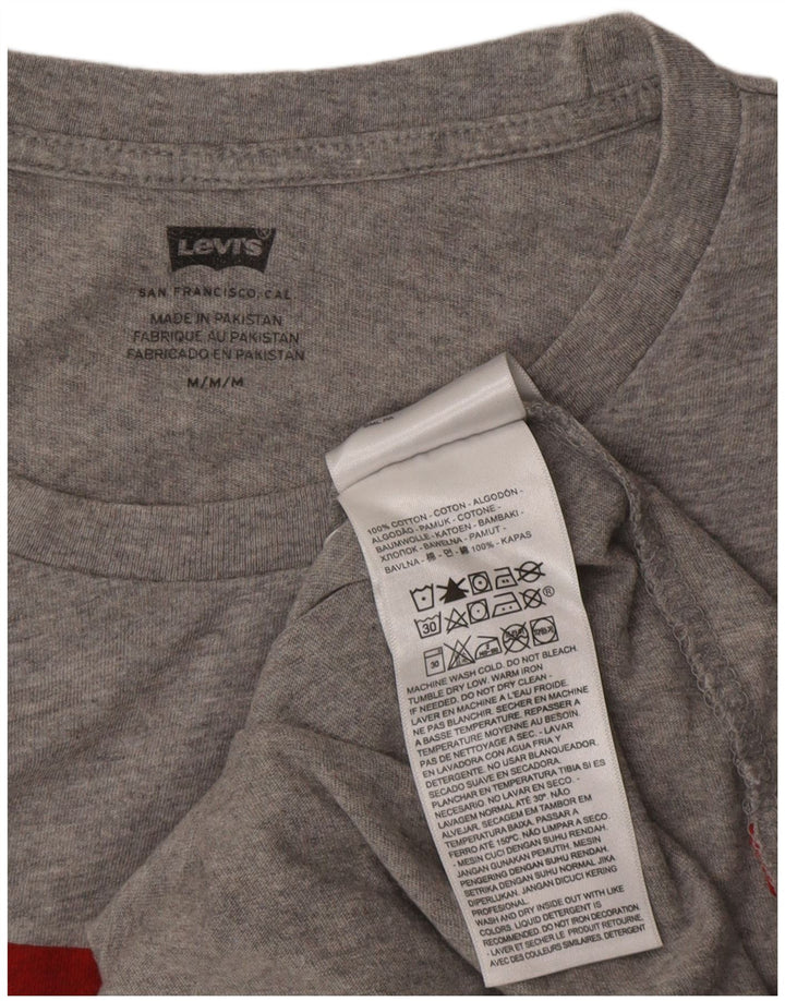 Levi's Camiseta gráfica para hombre Top de algodón moteado en gris medio