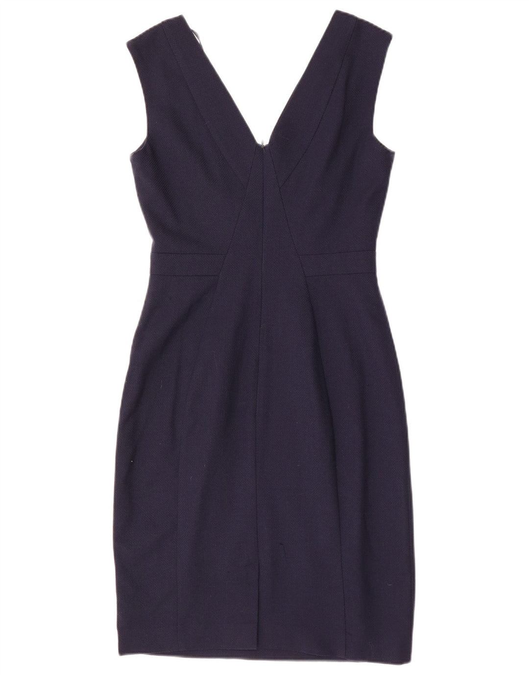 REISS Vestido tubo sin mangas para mujer UK 8 Small Lana azul marino