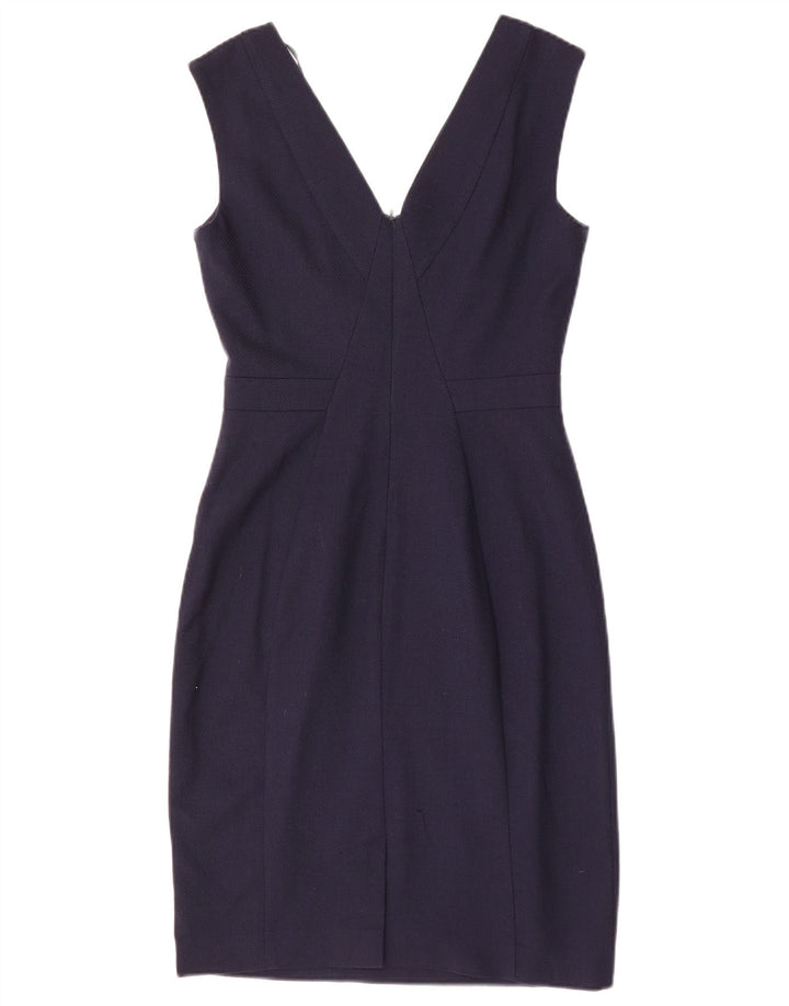 REISS Vestido tubo sin mangas para mujer UK 8 Small Lana azul marino