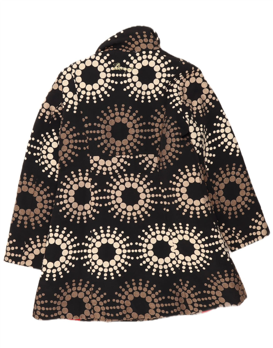 Abrigo Desigual Mujer EU 44 XL Poliéster Geométrico Negro
