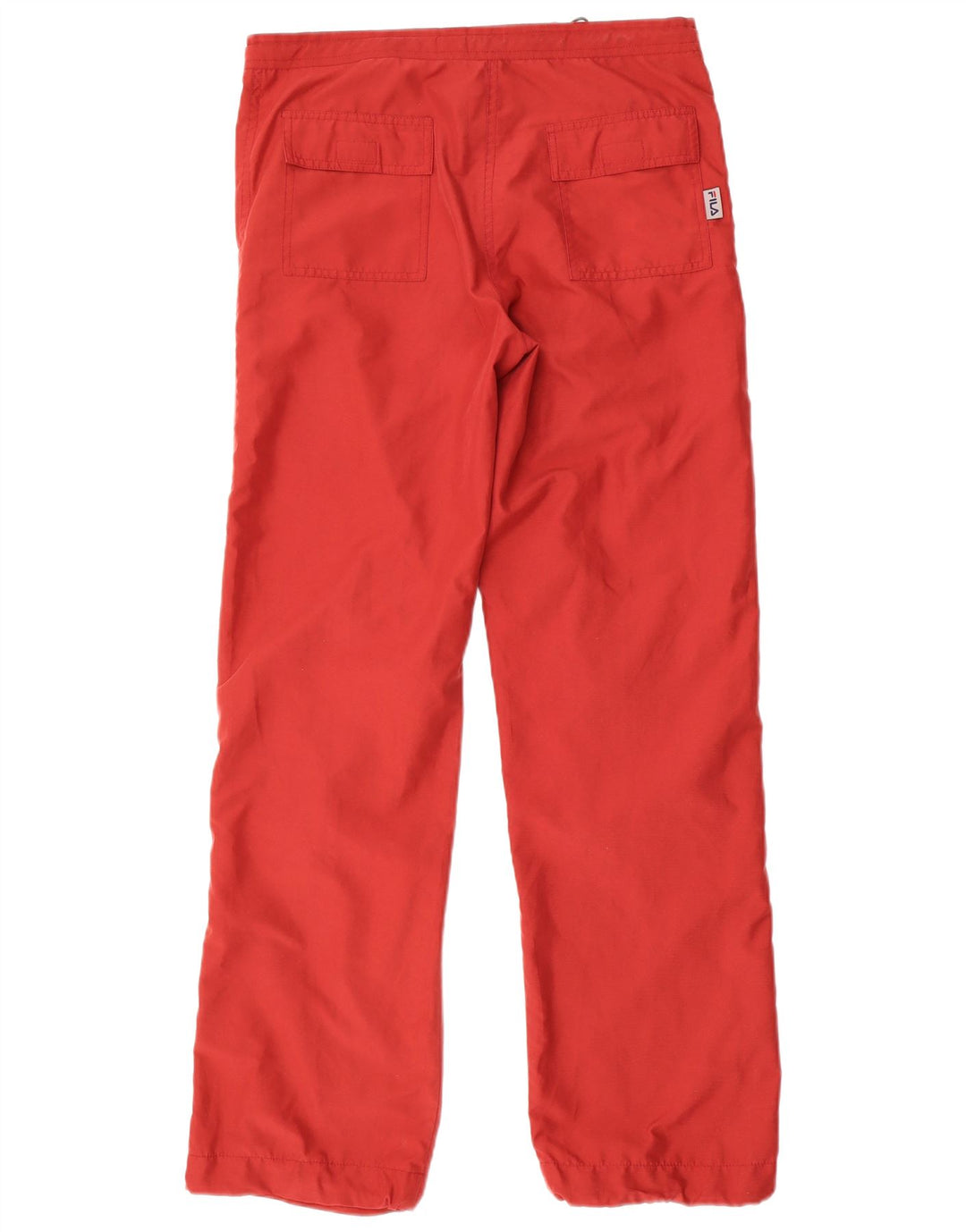 Pantalón Fila Mujer Recto Impermeable Medio W30 L31 Poliéster Rojo