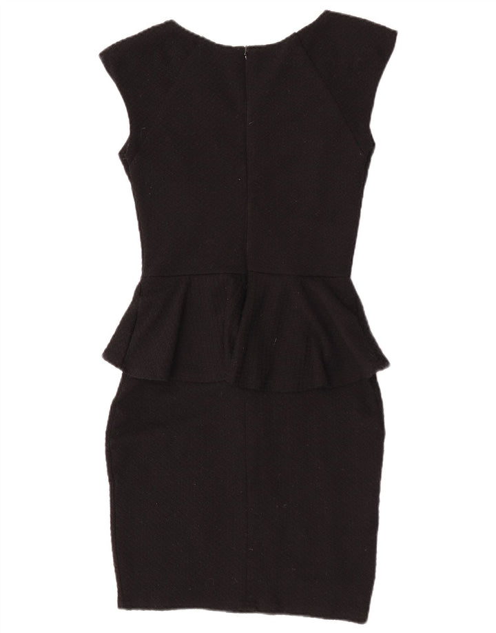Lipsy Vestido Peplum para Mujer UK 8 Small Poliéster Negro