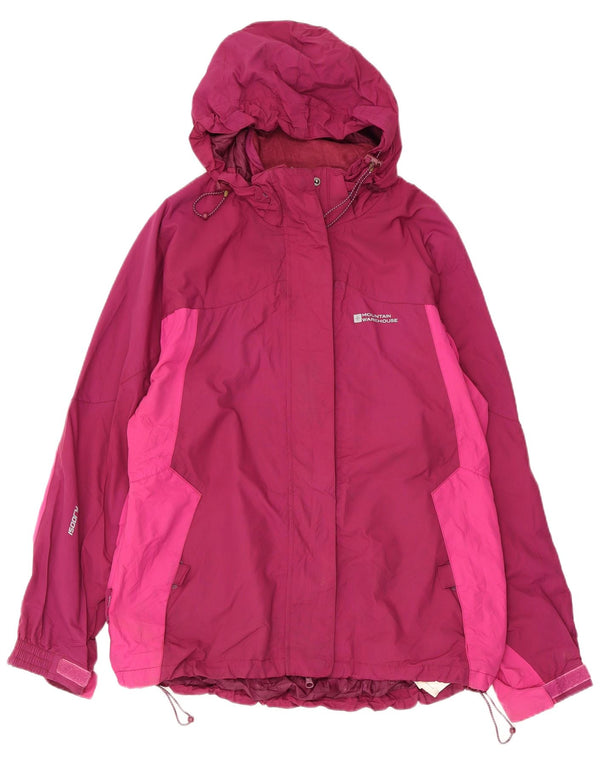 Chaqueta impermeable con capucha para mujer de Mountain Warehouse, talla 40, talla grande, color rosa