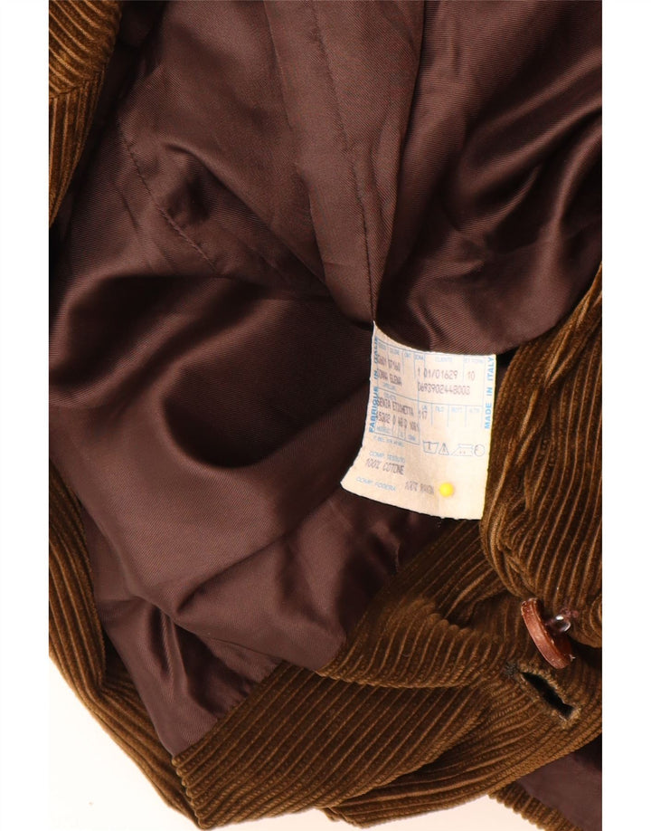 Velluto Duca Visconti Chaqueta Blazer de Pana con 2 Botones para Mujer IT 48 XL Caqui