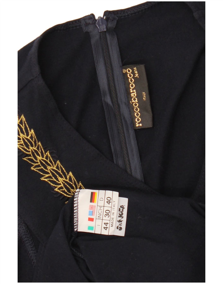 ROCCOBAROCCO Blusa sin mangas para mujer IT 44 Medio Azul marino Floral