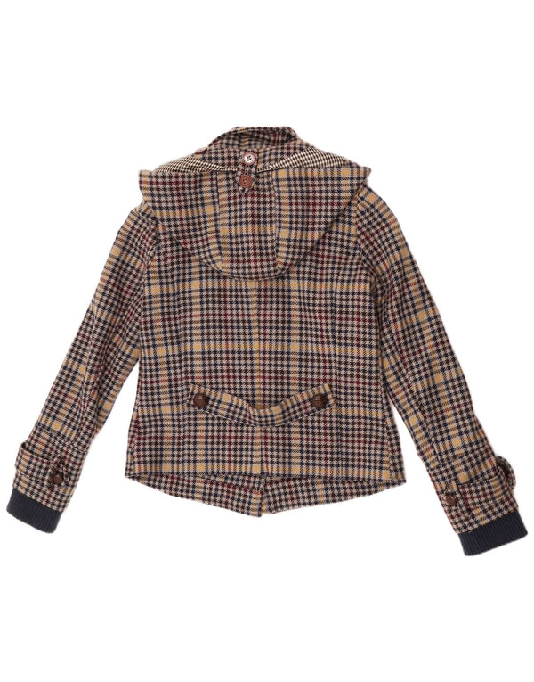 PEPE Jeans Gabardina corta para mujer UK 6 XS Multicolor Houndstooth