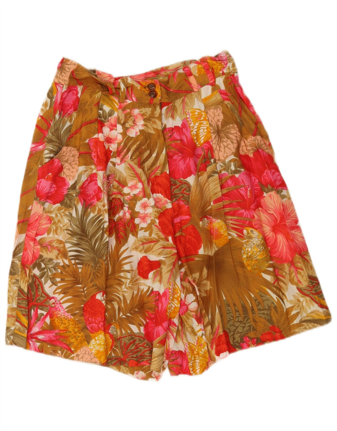 Express Pantalones cortos casuales de cintura alta para mujer medianos W26 multicolor floral