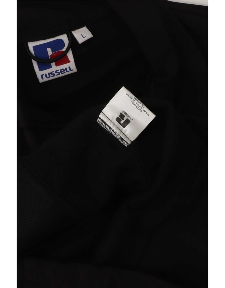 Russell Athletic - Chaqueta de chándal con gráfico para hombre, talla grande, color negro
