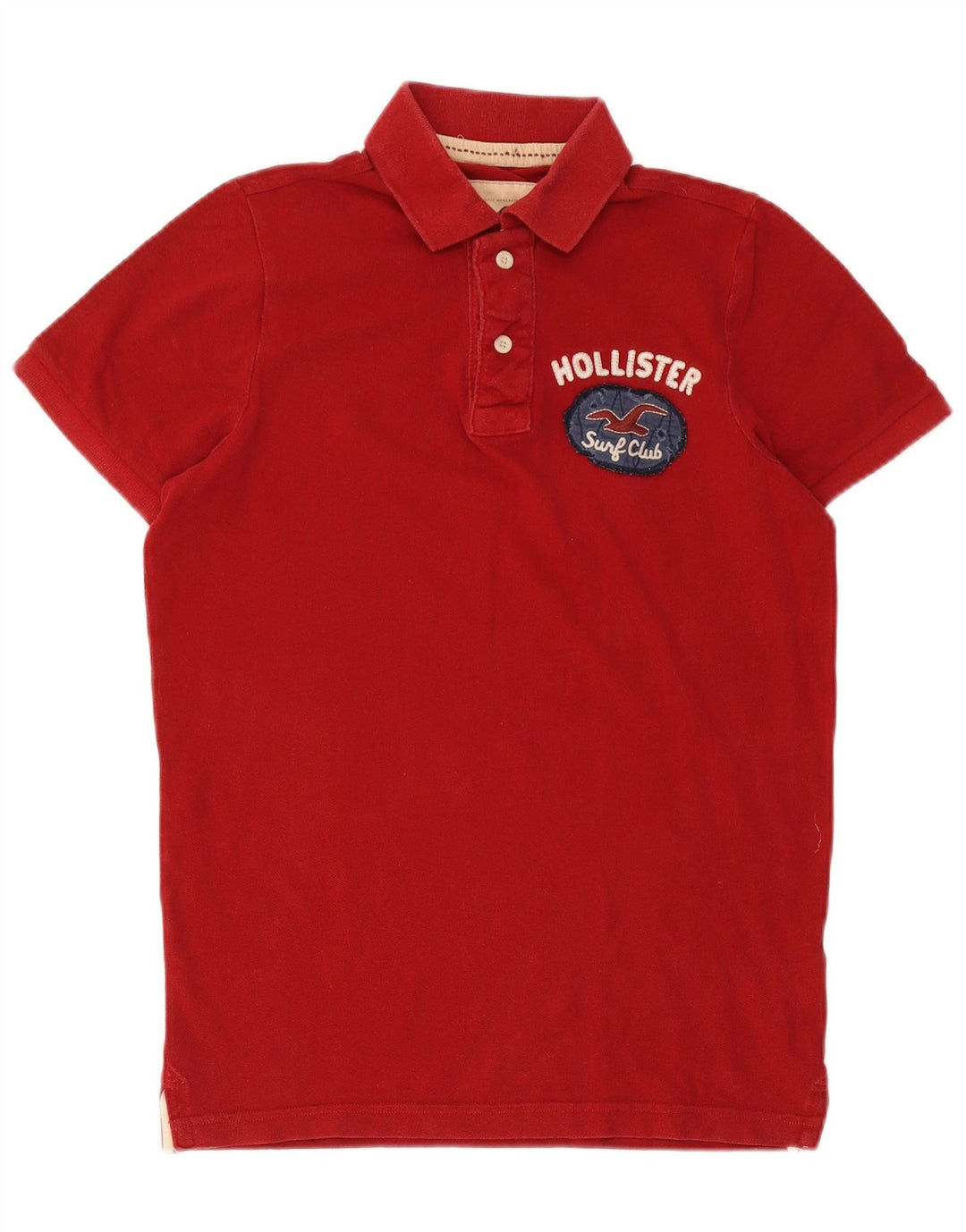 Polo Hollister Hombre Con Estampado De Algodón Rojo Medio