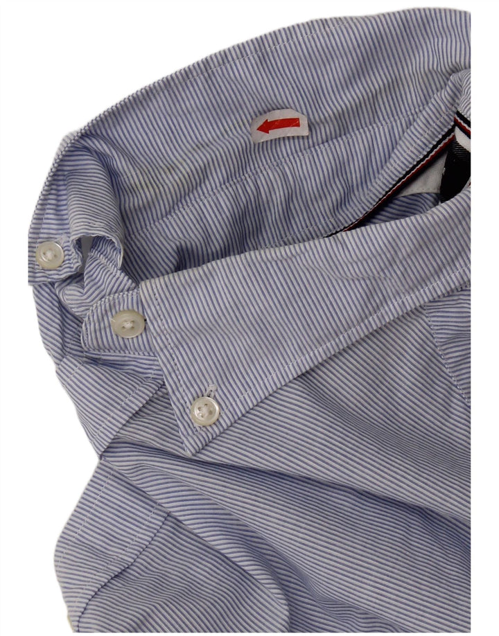 Tommy Hilfiger Camisa Slim Fit De Algodón A Rayas Azul Medio