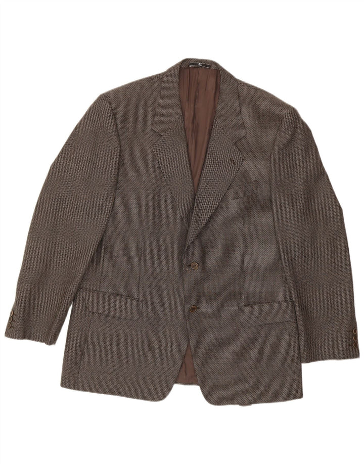 Valentino Chaqueta tipo blazer de 2 botones para hombre IT 44 2XL Gris pata de gallo