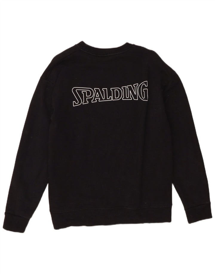 Zara Hombre Sudadera Gráfica Jumper Large Algodón Negro