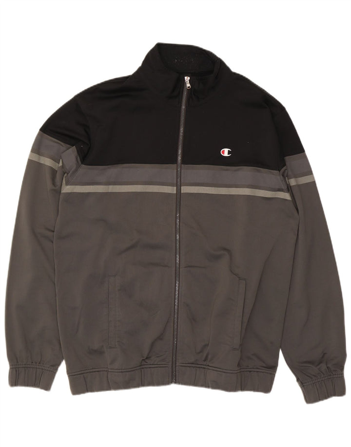 CHAMPION Chaqueta superior de chándal para hombre 2XL Gris Colorblock Poliéster