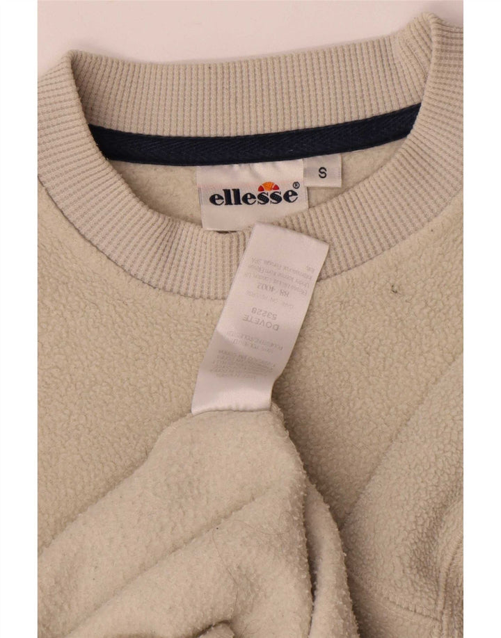 Ellesse Hombre Graphic Fleece Jumper Small Beige Poliéster