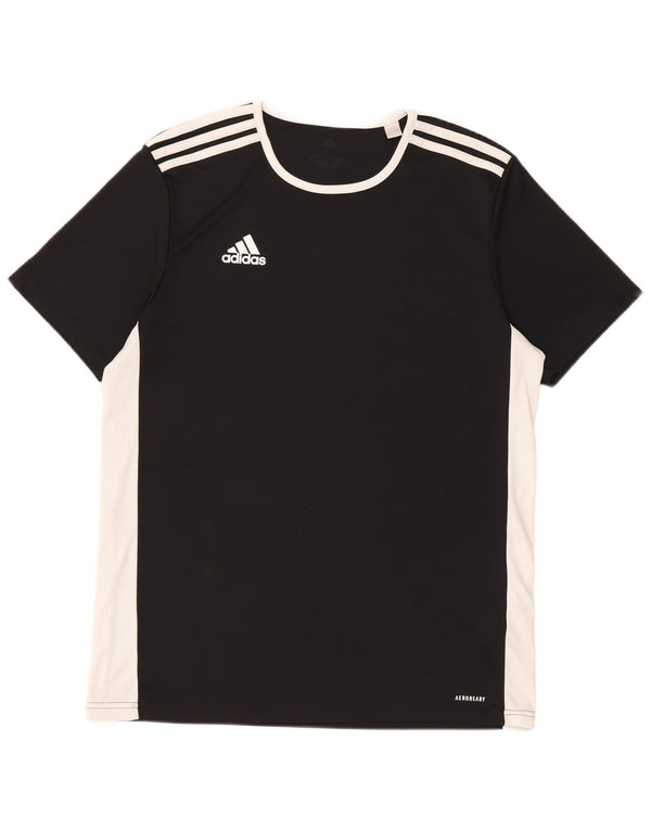 Adidas Hombre Aeroready Camiseta Top Grande Negro Colorblock Poliéster
