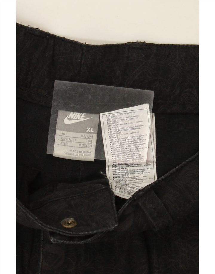 NIKE Pantalones cortos cargo para hombre XL W38 Algodón floral negro