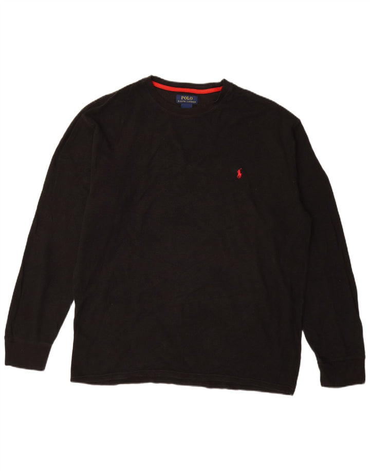 POLO RALPH LAUREN Camiseta Hombre Manga Larga 2XL Algodón Azul