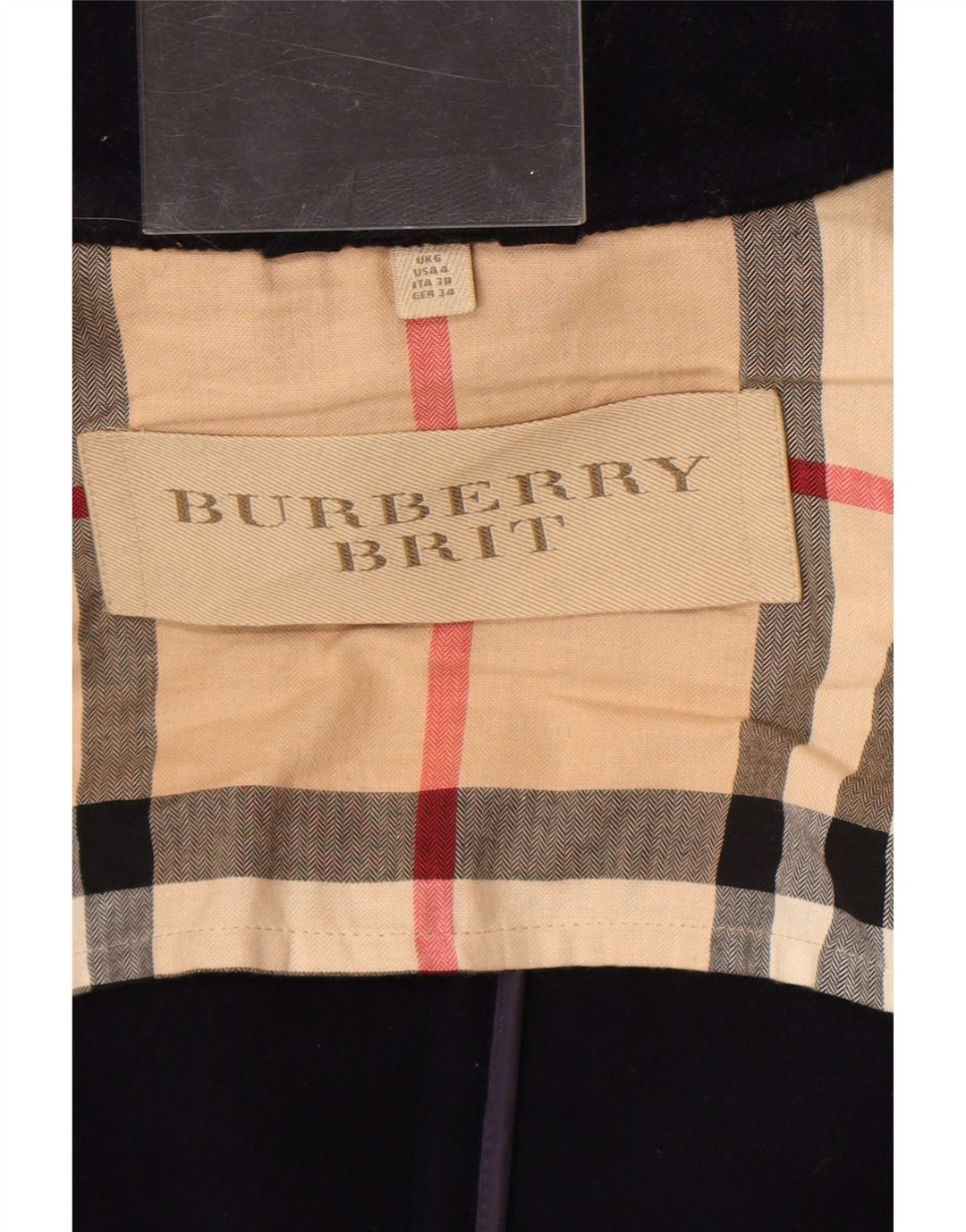 Burberry Trenca extragrande con capucha para mujer Reino Unido 6 XS Clásico de lana azul marino