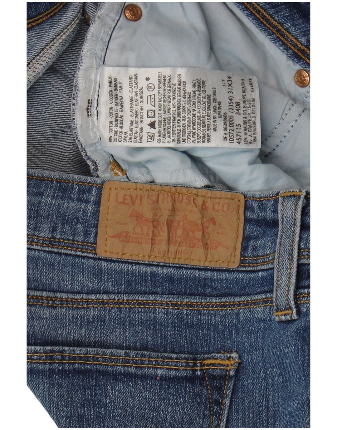 Levi's Mujer 572 Vaqueros Bootcut W31 L34 Algodón Azul