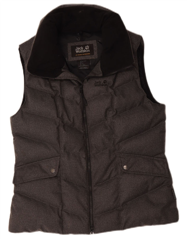 Jack Wolfskin Chaleco acolchado para mujer UK 40 Poliéster gris medio