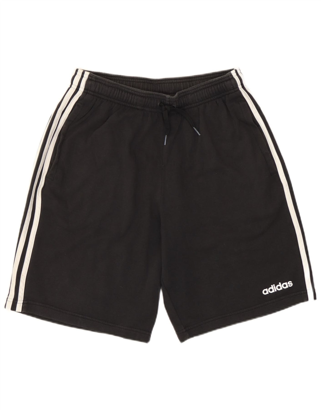 Adidas - Pantalones cortos deportivos para hombre, algodón negro mediano