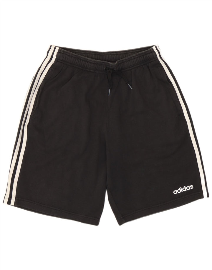 Adidas - Pantalones cortos deportivos para hombre, algodón negro mediano