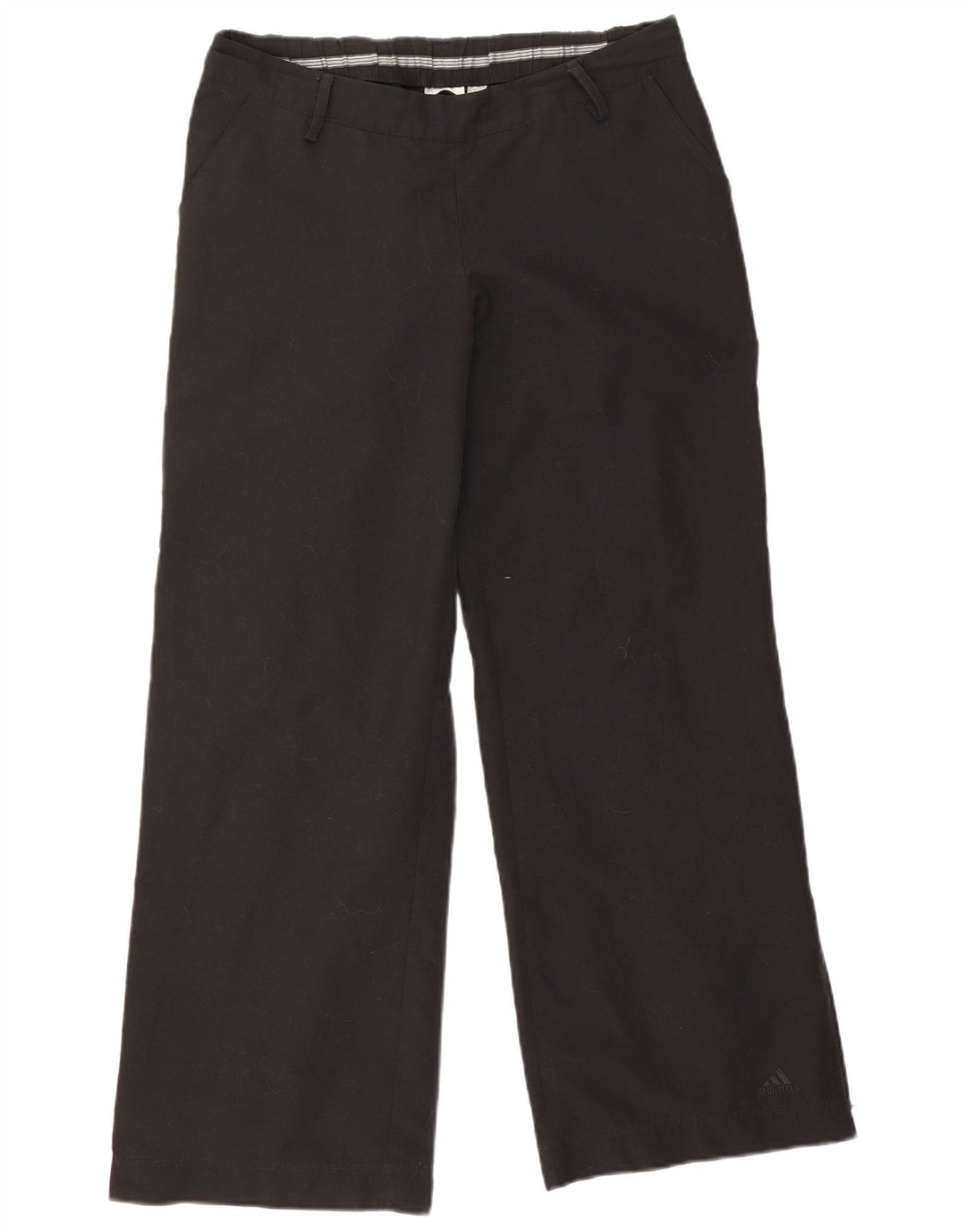 Adidas Pantalones de chándal de pierna ancha para mujer UK 12 Medium Negro Poliéster