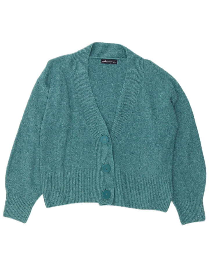 Marks & Spencer - Cárdigan para mujer (talla 40), algodón turquesa mediano