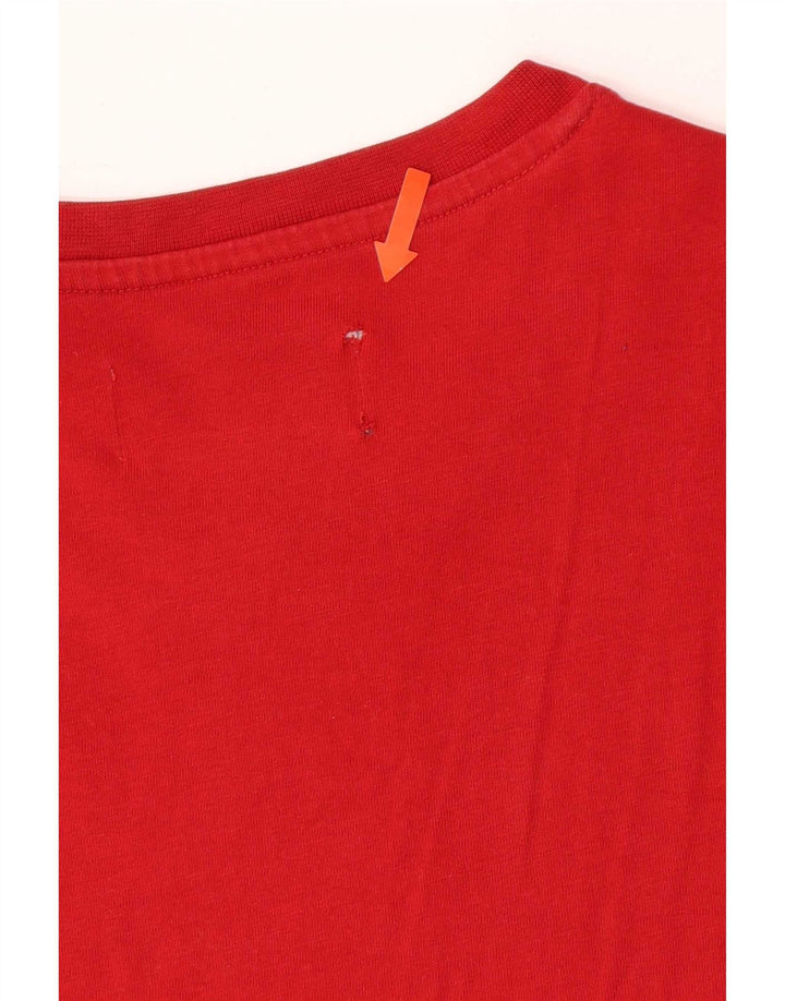 Penguin - Camiseta para hombre, talla pequeña, algodón rojo