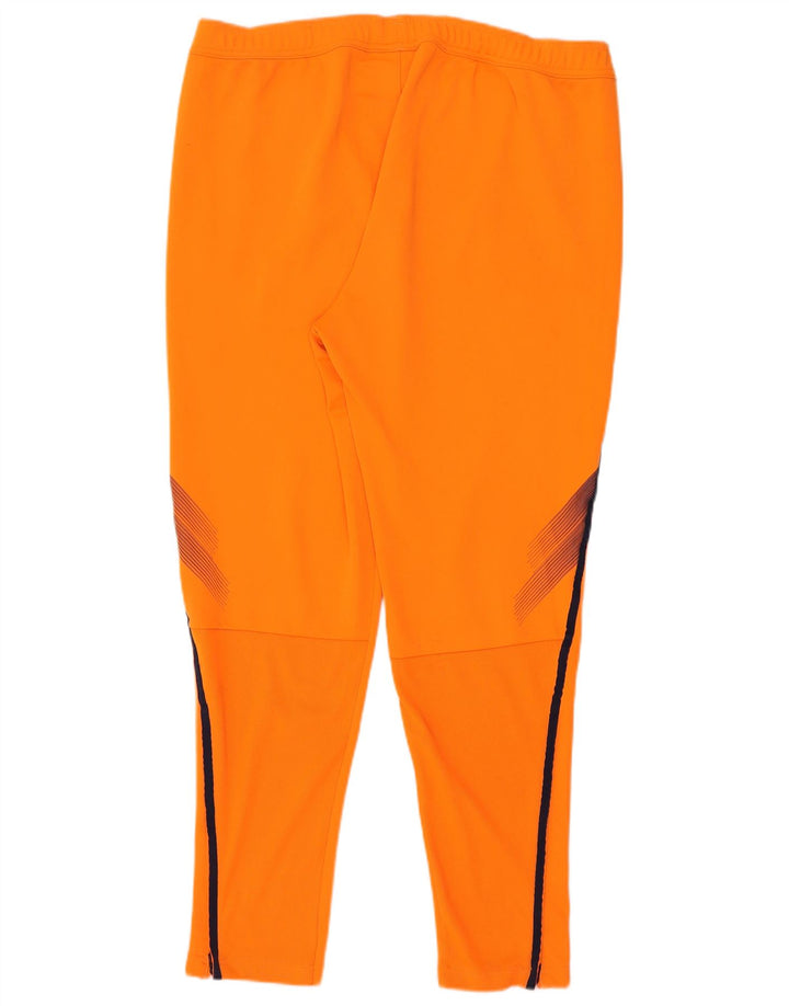 ADIDAS Pantalón de chándal Climalite para hombre XL Naranja Colorblock Poliéster