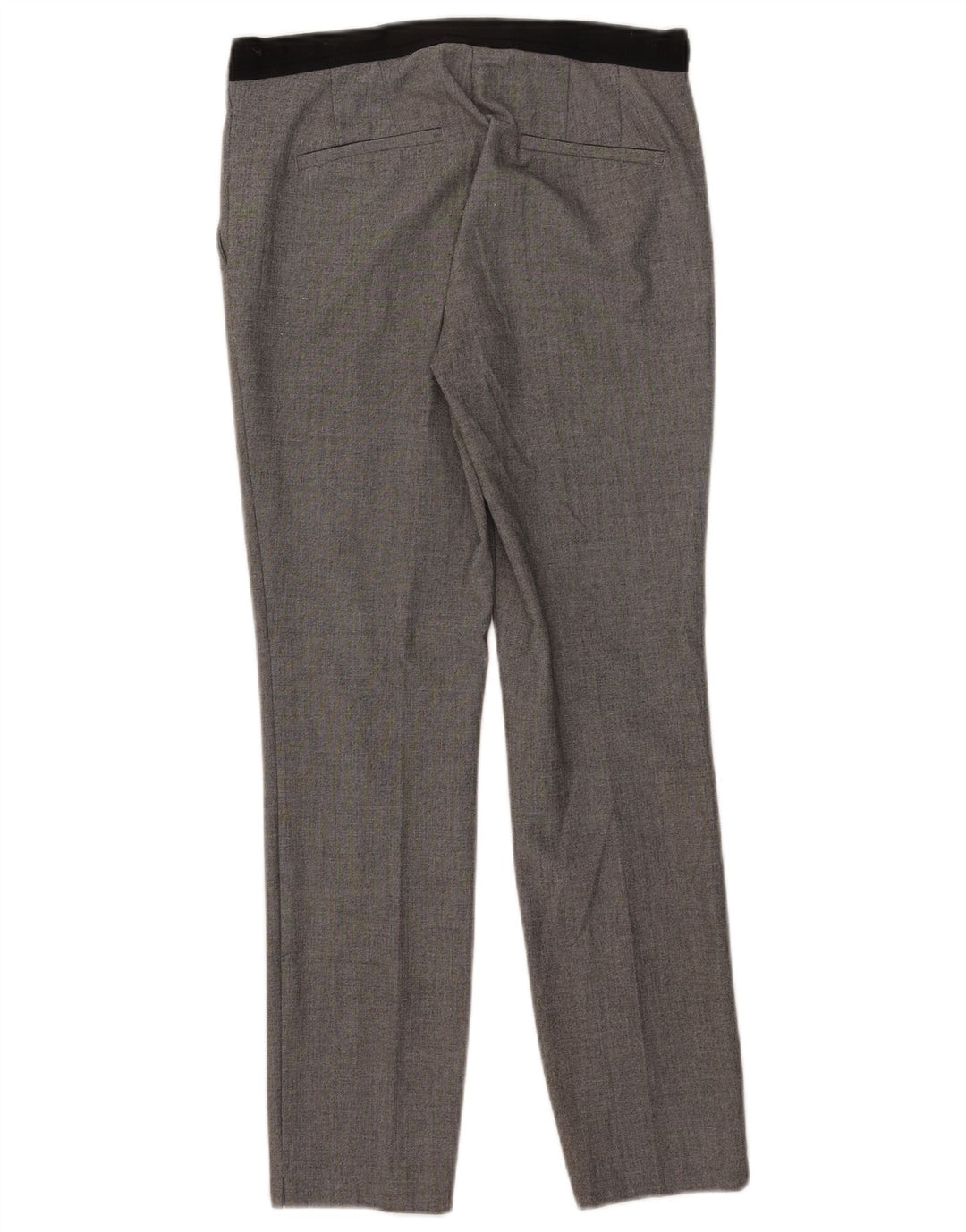 Zara Mujer Pantalón De Traje Slim Small W26 L27 Poliéster Gris