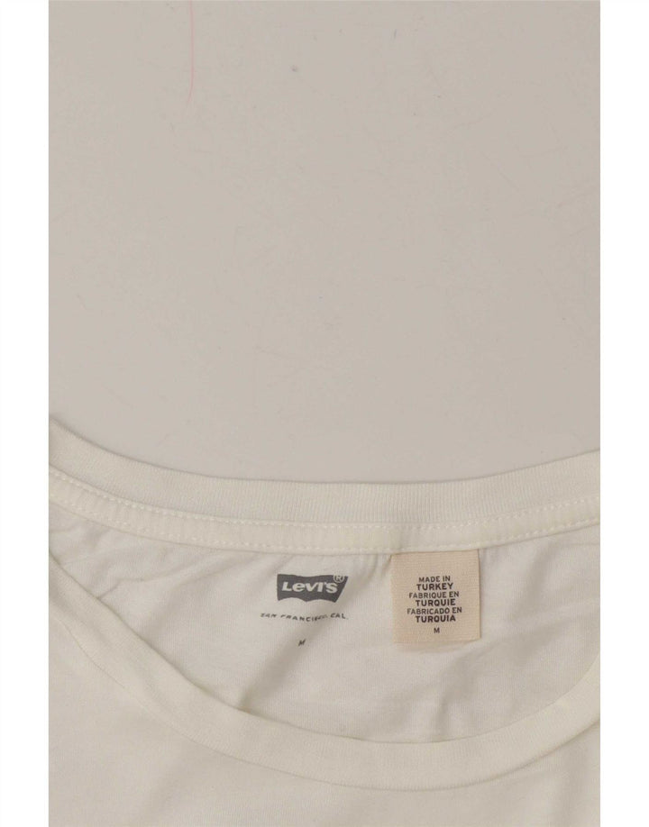 Levi's - Camiseta gráfica para mujer, talla 40, talla mediana, color blanco