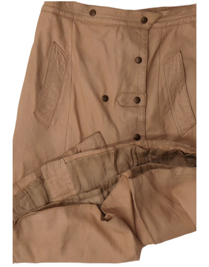 Falda de cuero para mujer VINTAGE W30 Beige medio