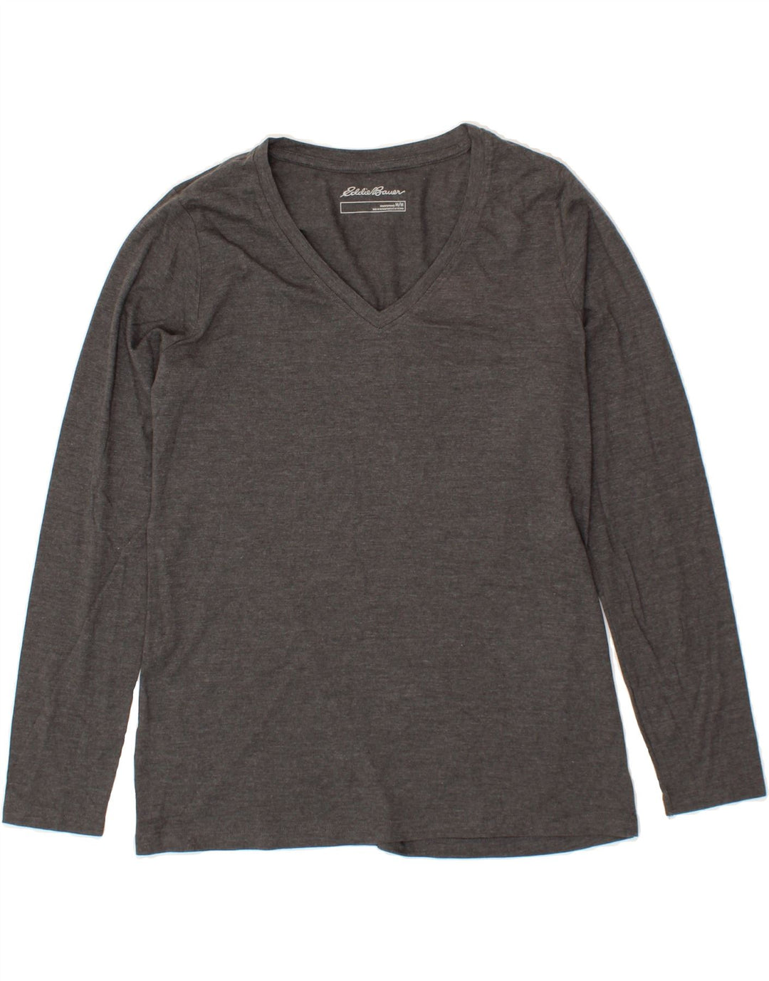 EDDIE BAUER Womens Top Long Sleeve UK 14 Medium Grey Cotton Vintage Eddie Bauer and Second-Hand Eddie Bauer from Messina Hembry 