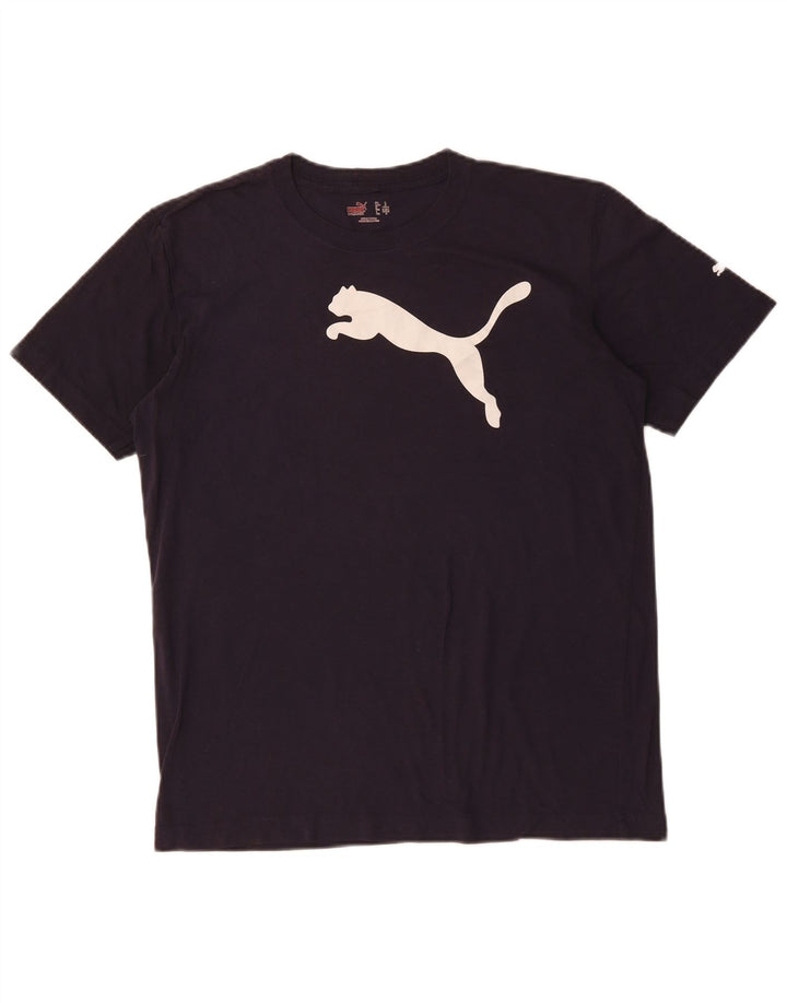 PUMA Camiseta gráfica para hombre Top Small Azul marino Algodón