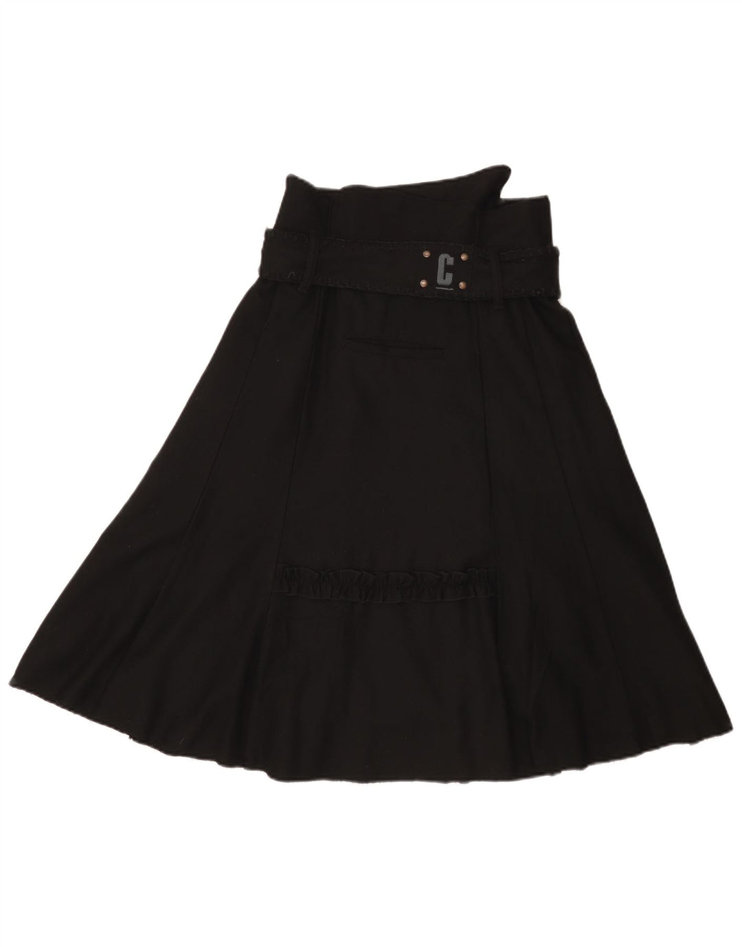 Object Falda acampanada para mujer EU 38 Mediana W28 Lana negra