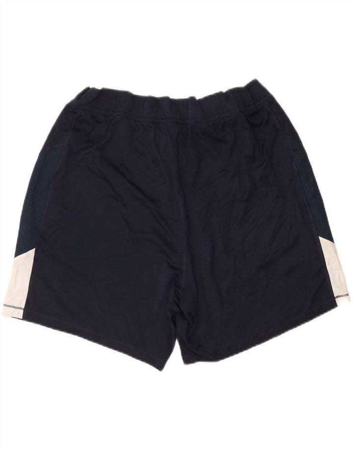 REEBOK Pantalones cortos deportivos para mujer UK 46 Grande Azul marino Colorblock Poliéster