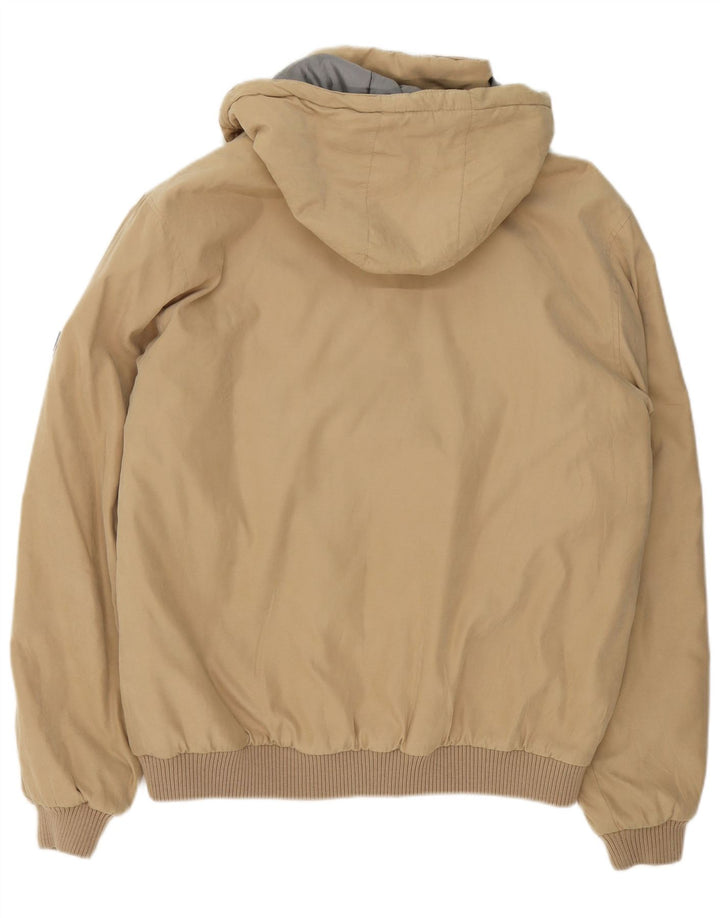 Slam Chaqueta Bomber con Capucha para Hombre UK 42 XL Poliéster Beige