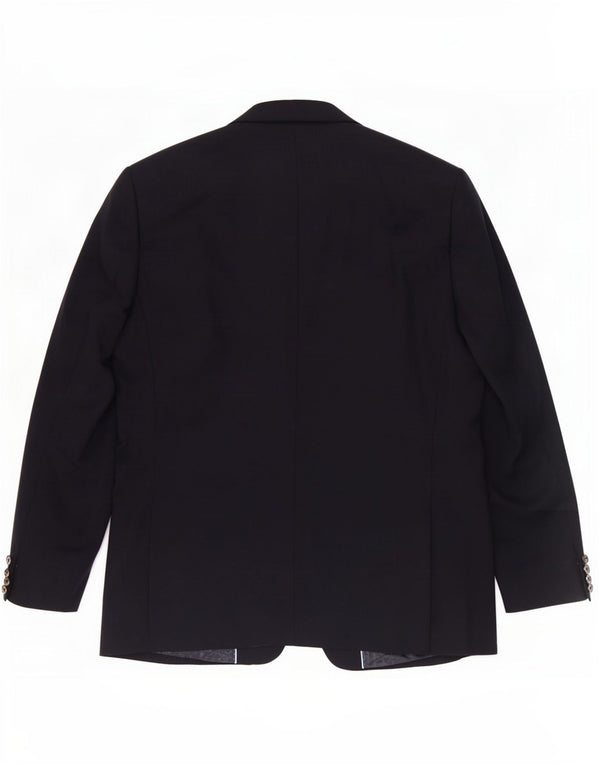 Marks & Spencer Chaqueta tipo blazer de 2 botones para hombre UK 46 XL Azul marino Lana virgen