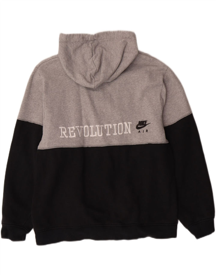 Nike Sudadera con capucha y cremallera gráfica para hombre UK 39/41 Medium Black Colourblock