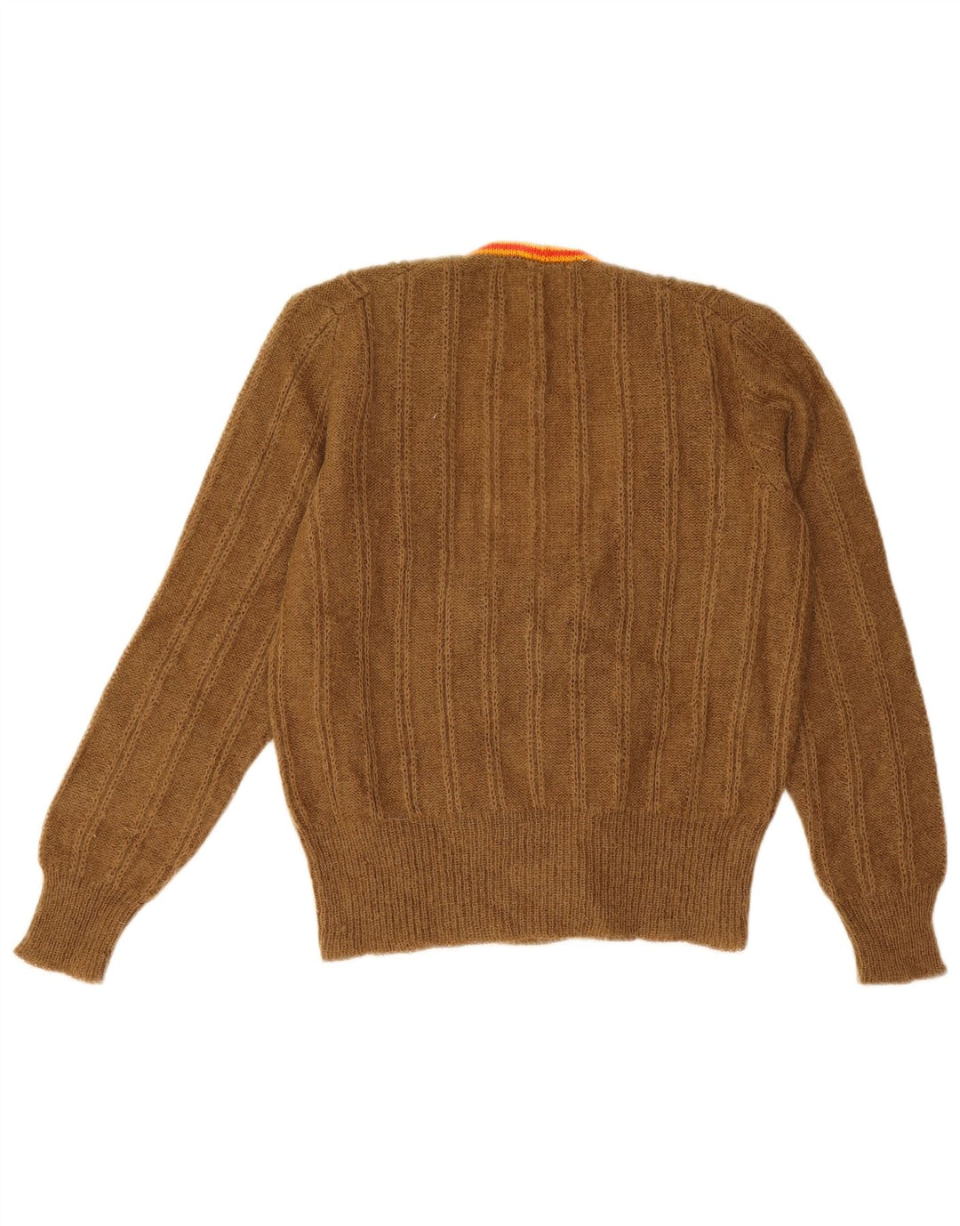 Vintage mujer Cardigan suéter Reino Unido 14 Medio Beige