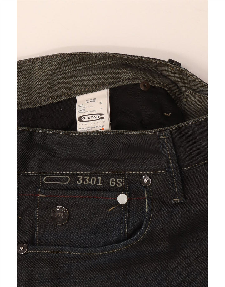 G-STAR Vaqueros rectos 3301 para hombre W32 L34 Algodón azul marino