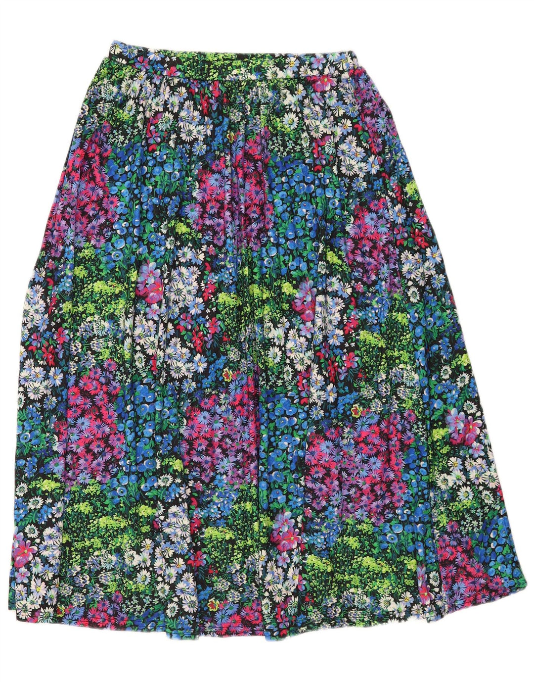 OASIS Falda midi plisada para mujer pequeña W26 Poliéster floral multicolor