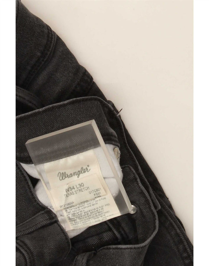 Wrangler Vaqueros rectos elásticos Texas para hombre W34 L30 Algodón gris