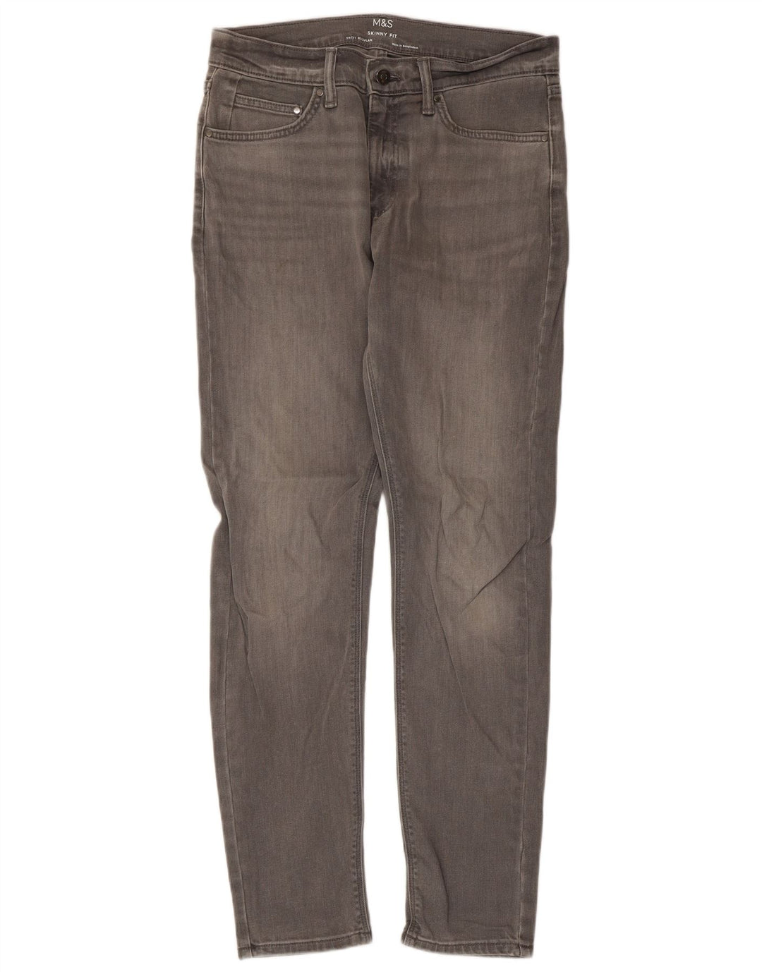 Marks & Spencer Vaqueros pitillo para hombre W30 L31 Algodón gris
