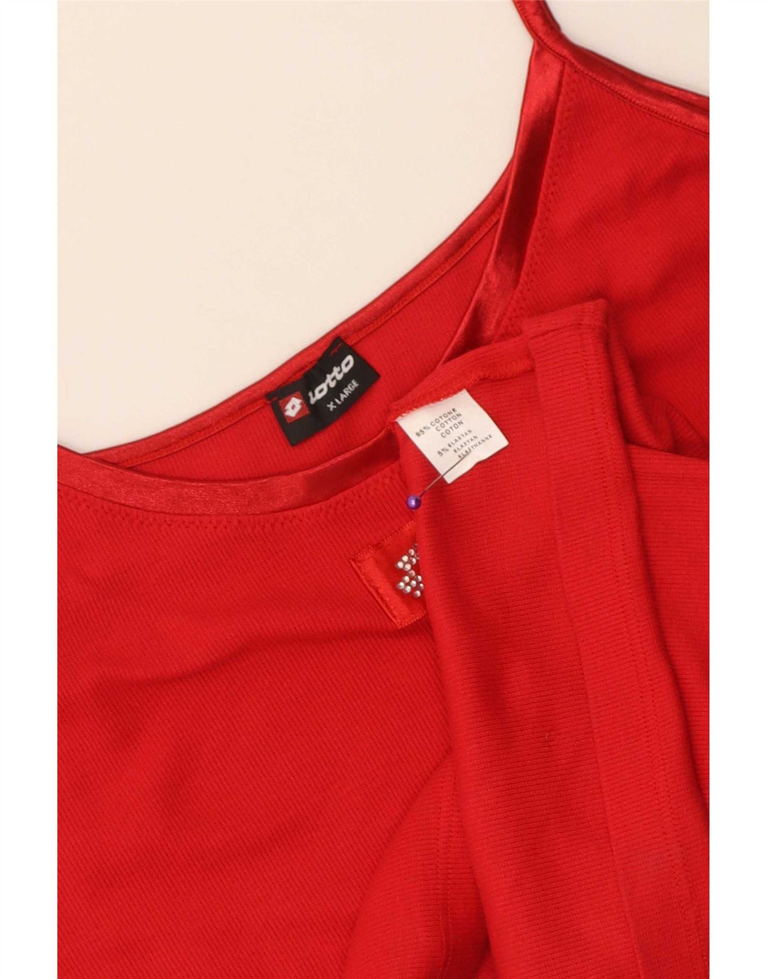 Lotto Cami Top Mujer UK 40 XL Algodón Rojo